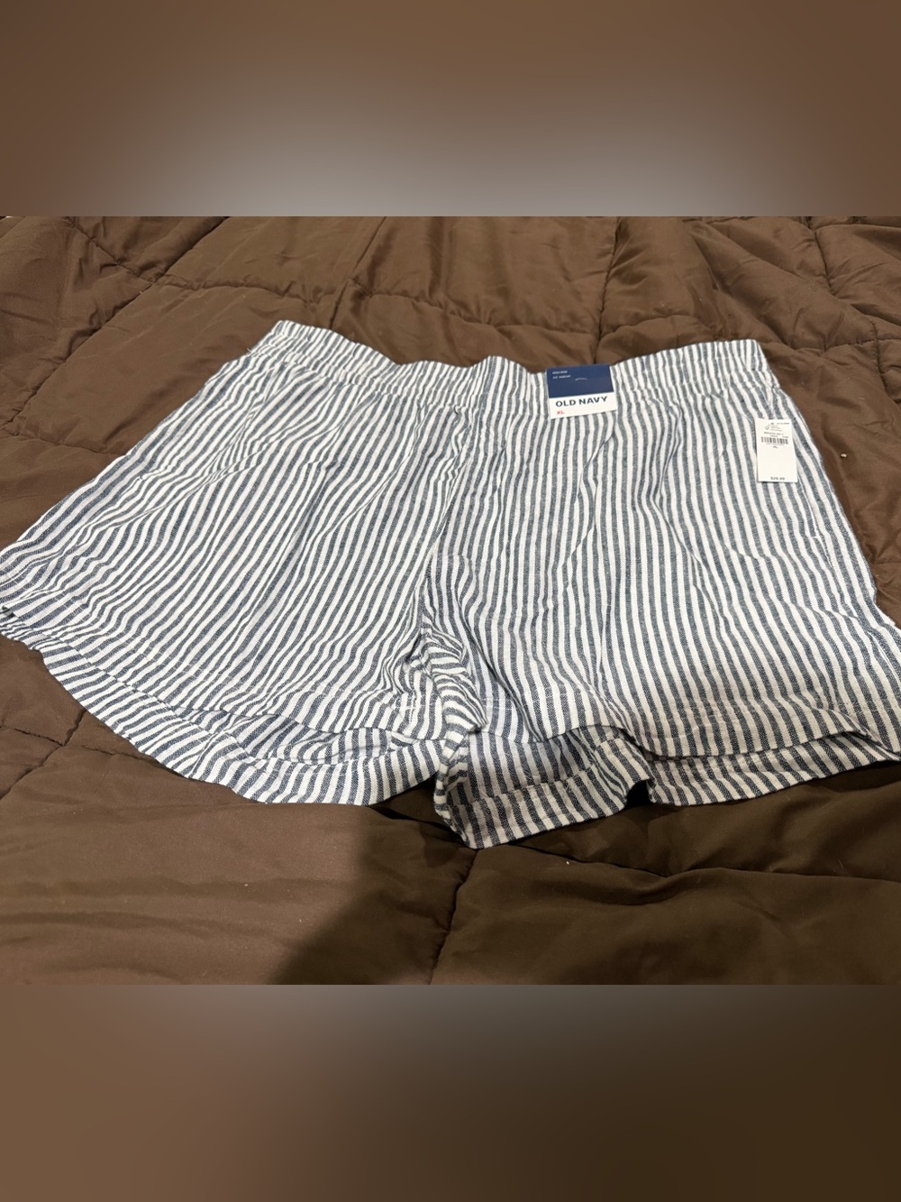 Old Navy Navy and White Striped Women’s Lounge Shorts